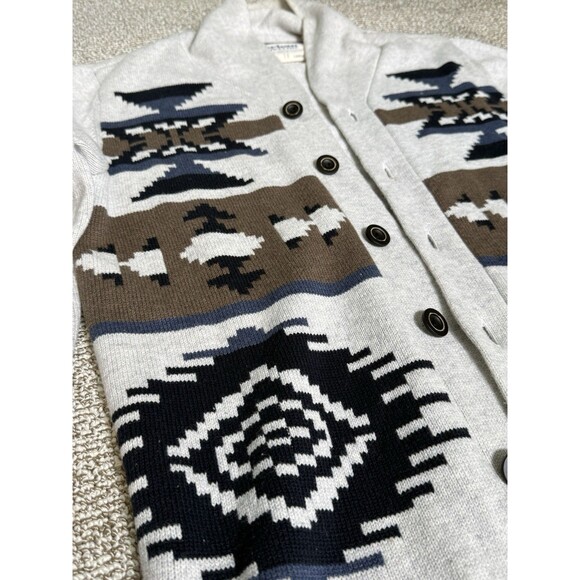 Aztec Print Men’s Cardigan Sz Large Cotton Blend Urban Pipeline - Picture 2 of 8